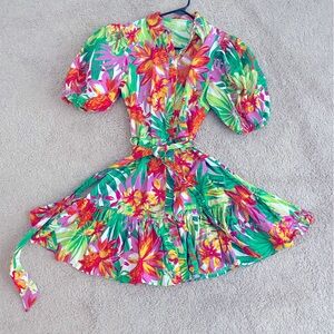 Flying Tomato button up dress with belt size M